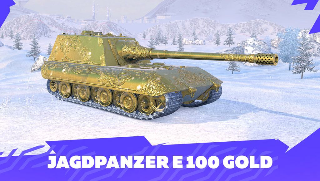 Купить Премиум Танк Jagdpanzer E 100 Gold для Tanks Blitz | Танкс Блиц
